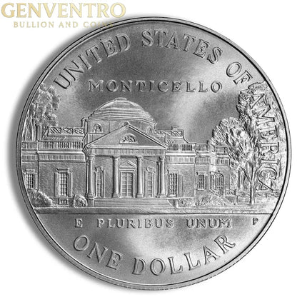 1993-P $1 Jefferson Silver Commem - BU Genventro Bullion and Coins