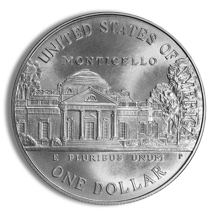 1993 p $1 jefferson silver commem bu