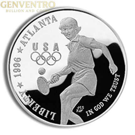 1996-P $1 Tennis Silver Commem - Proof Genventro Bullion and Coins