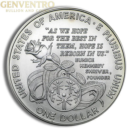 1995-W $1 Special Olympics Silver Commem - BU Genventro Bullion and Coins