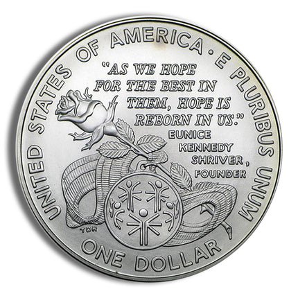 1995 w $1 special olympics silver commem bu