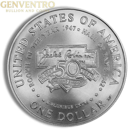 1997-S $1 Jackie Robinson Silver Commem - BU Genventro Bullion and Coins