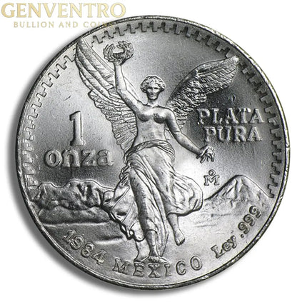 1984 1 oz Silver Mexican Libertad - BU Genventro Bullion and Coins