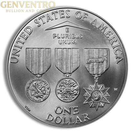 1994-W $1 Vietnam Vets Silver Commem - BU Genventro Bullion and Coins