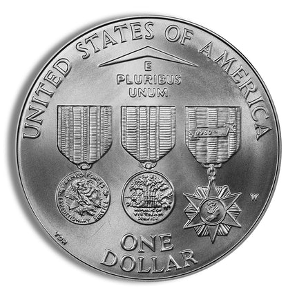1994 w $1 vietnam vets silver commem bu