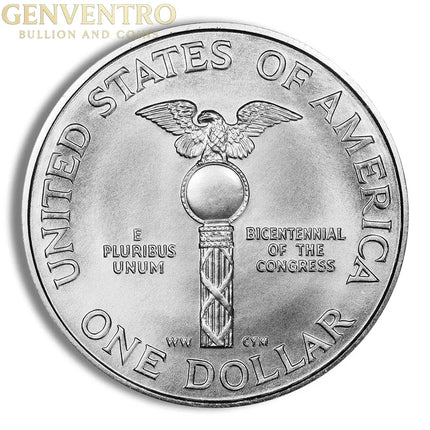 1989-D $1 Congressional Silver Commem - BU Genventro Bullion and Coins