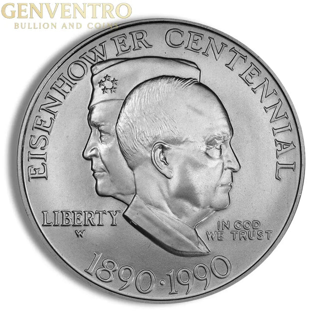 1990-W $1 Eisenhower Silver Commem - BU Genventro Bullion and Coins