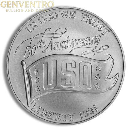 1991-D $1 USO Silver Commem - BU Genventro Bullion and Coins