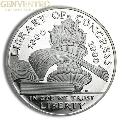 2000-P $1 Library of Congress Silver Commem - BU Genventro Bullion and Coins
