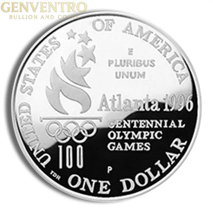 1996-P $1 Tennis Silver Commem - Proof Genventro Bullion and Coins