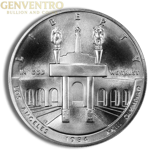 1984-P $1 LA Olympic Silver Commem - BU Genventro Bullion and Coins