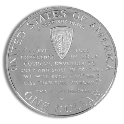 1993 d $1 world war ii silver commem bu