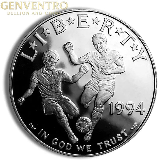 1994-D $1 World Cup Silver Commem - BU Genventro Bullion and Coins