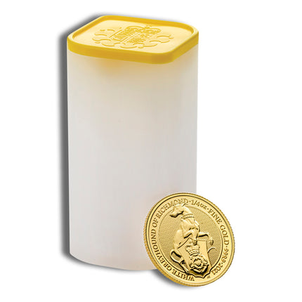2021 1/4 oz great britain queen's beast gold coin greyhound