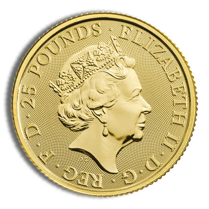 2021 1/4 oz great britain queen's beast gold coin greyhound