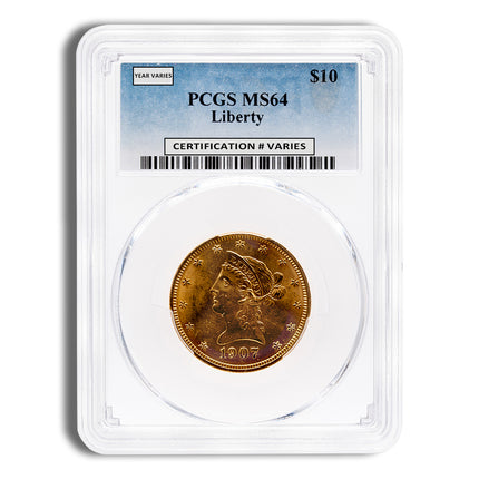 $10 gold liberty eagle pcgs ms64
