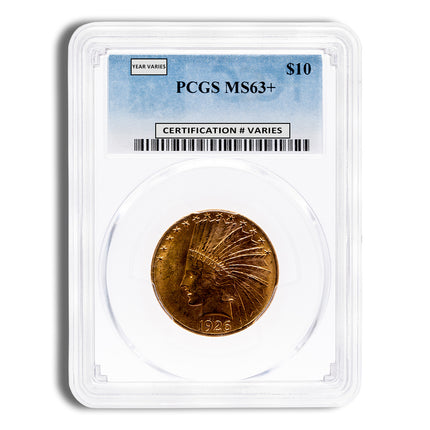 $10 gold indian eagle pcgs ms63