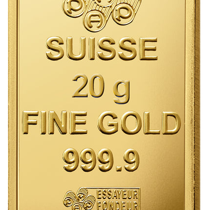 20 gram gold bar pamp fortuna (carded)