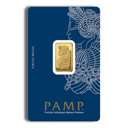5 gram gold bar pamp fortuna (carded)