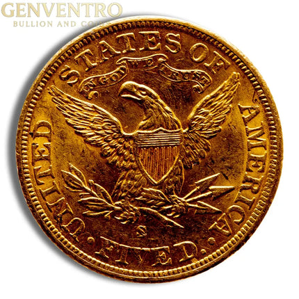 $5 Gold Liberty Half Eagle - AU Genventro Bullion and Coins
