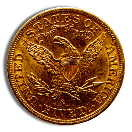 $5 gold liberty half eagle au