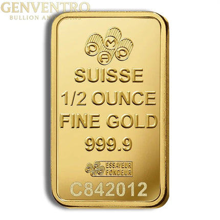 1/2 oz Gold Bar - PAMP Fortuna (Carded) Genventro Bullion and Coins
