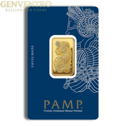 1/2 oz Gold Bar - PAMP Fortuna (Carded) Genventro Bullion and Coins