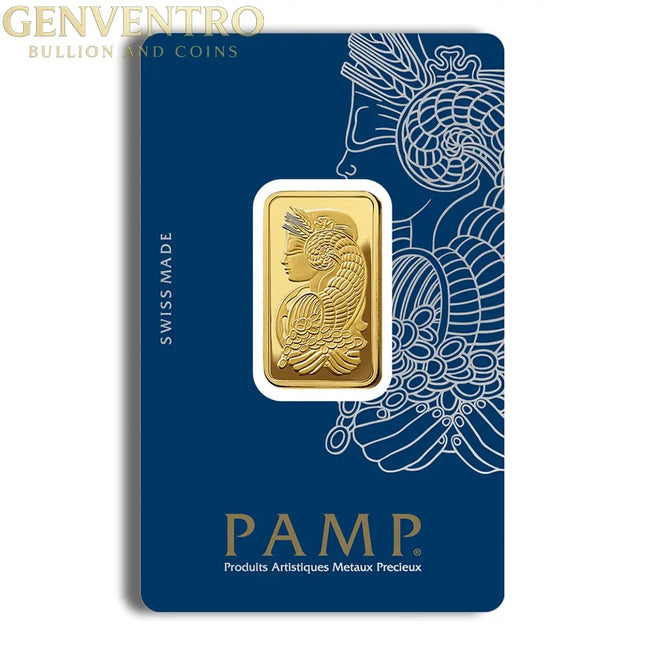 1/2 oz Gold Bar - PAMP Fortuna (Carded) Genventro Bullion and Coins