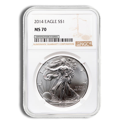 2014 silver eagle ngc ms70