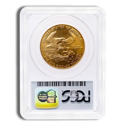 1986 1 oz gold eagle $50 pcgs ms69