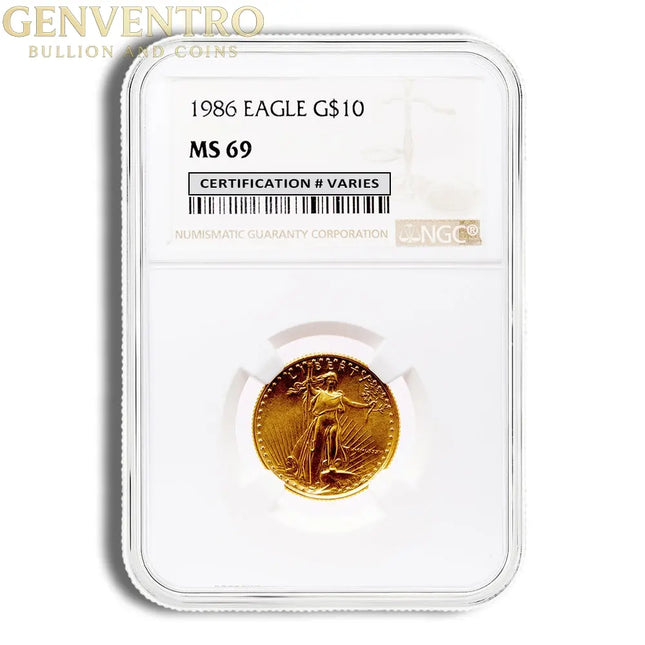1986 1/4 oz Gold Eagle $10 NGC MS69 Genventro Bullion and Coins