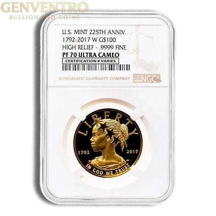 2017-W American Liberty High Relief Gold Coin NGC PF70 Genventro Bullion and Coins
