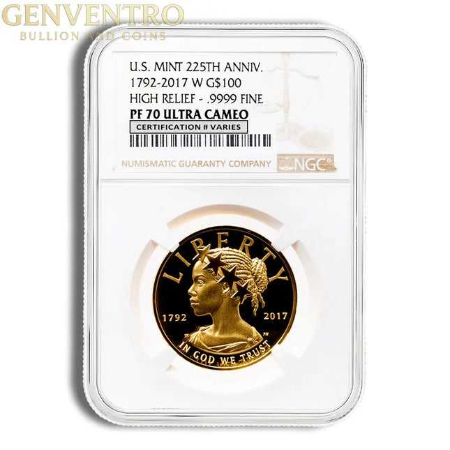 2017-W American Liberty High Relief Gold Coin NGC PF70 Genventro Bullion and Coins