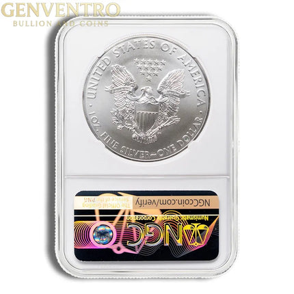 2014 Silver Eagle NGC MS70 Genventro Bullion and Coins