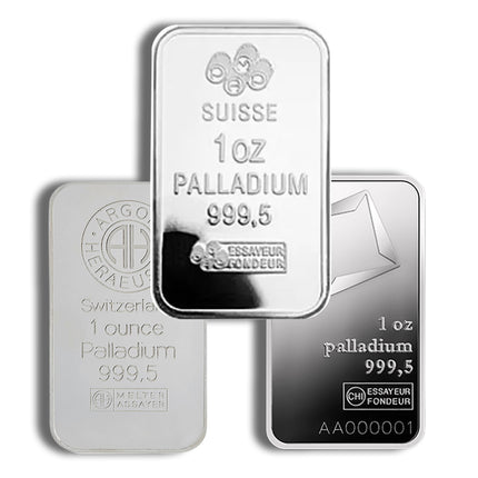 1 oz palladium bar brand varies (not in card)
