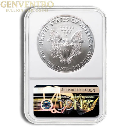 2018 Silver Eagle NGC MS70 Genventro Bullion and Coins