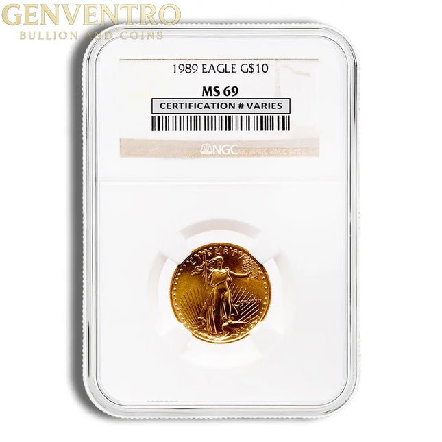 1989 1/4 oz Gold Eagle $10 NGC MS69 Genventro Bullion and Coins