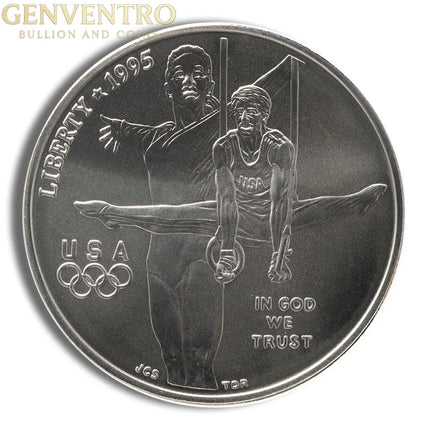 1995-D $1 Gymnast Silver Commem - BU Genventro Bullion and Coins
