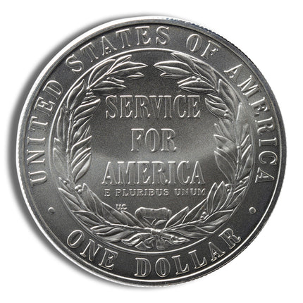 1996 s $1 community service silver commem bu