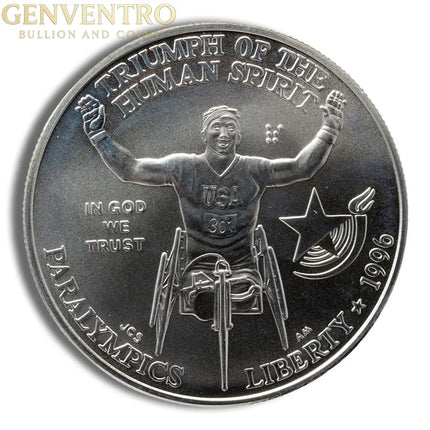 1996-D $1 Wheelchair Silver Commem - BU Genventro Bullion and Coins
