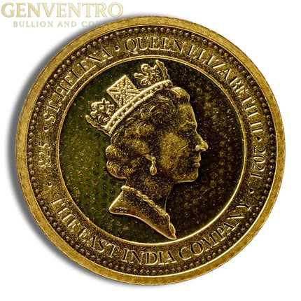 1/4 oz St. Helena Rose Crown Gold Coin (Year Varies) Genventro Bullion and Coins