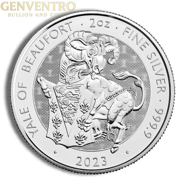2023 2 oz Silver Great Britain Tudor Beasts - Yale of Beaufort Genventro Bullion and Coins