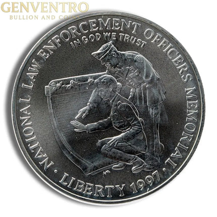 1997-P $1 Law Enforcement Silver Commem - BU Genventro Bullion and Coins