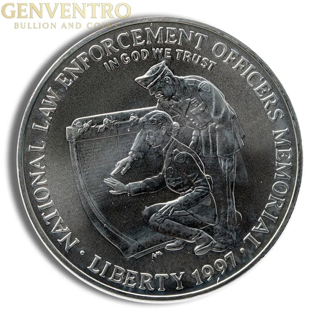 1997-P $1 Law Enforcement Silver Commem - BU Genventro Bullion and Coins