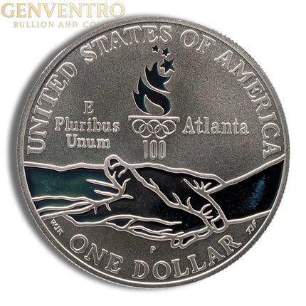 1995-D $1 Olympic Cycling Silver Commem - BU Genventro Bullion and Coins