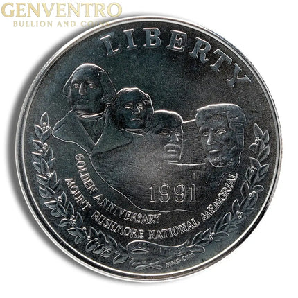 1991-P $1 Mt. Rushmore Silver Commem - BU Genventro Bullion and Coins