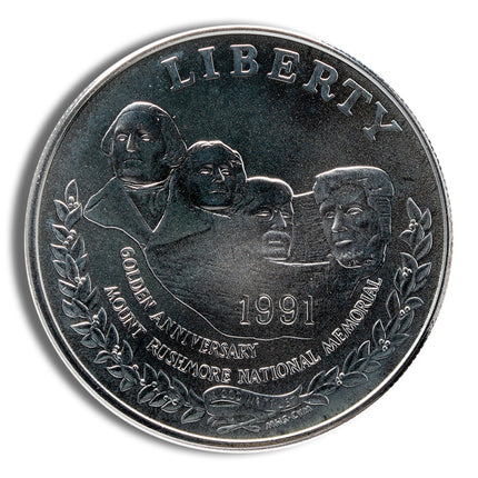 1991 p $1 mt. rushmore silver commem bu