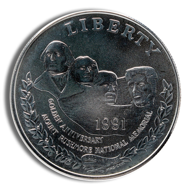 1991 p $1 mt. rushmore silver commem bu