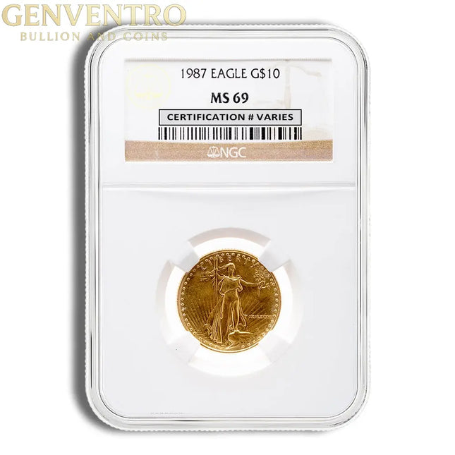 1987 1/4 oz Gold Eagle $10 NGC MS69 Genventro Bullion and Coins