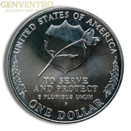 1997-P $1 Law Enforcement Silver Commem - BU Genventro Bullion and Coins